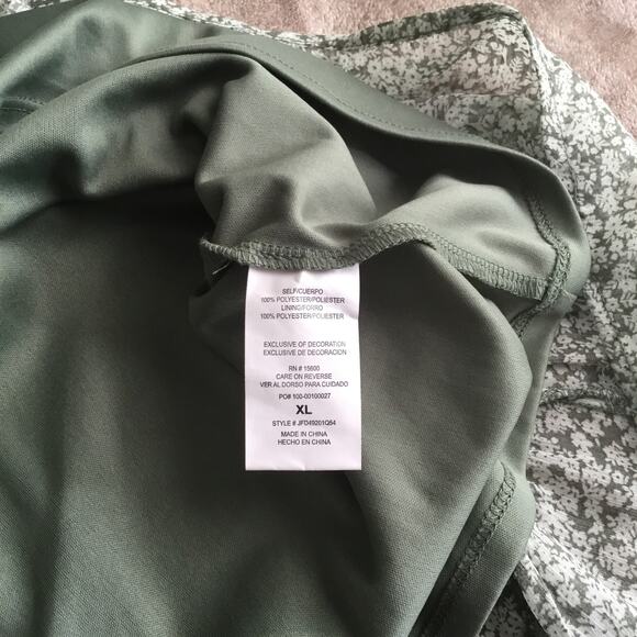 Daisy & Delilah Peasant Cottage Gausy Floral Smocked Long Sleeve Mini Dress - XL - Picture 8 of 9